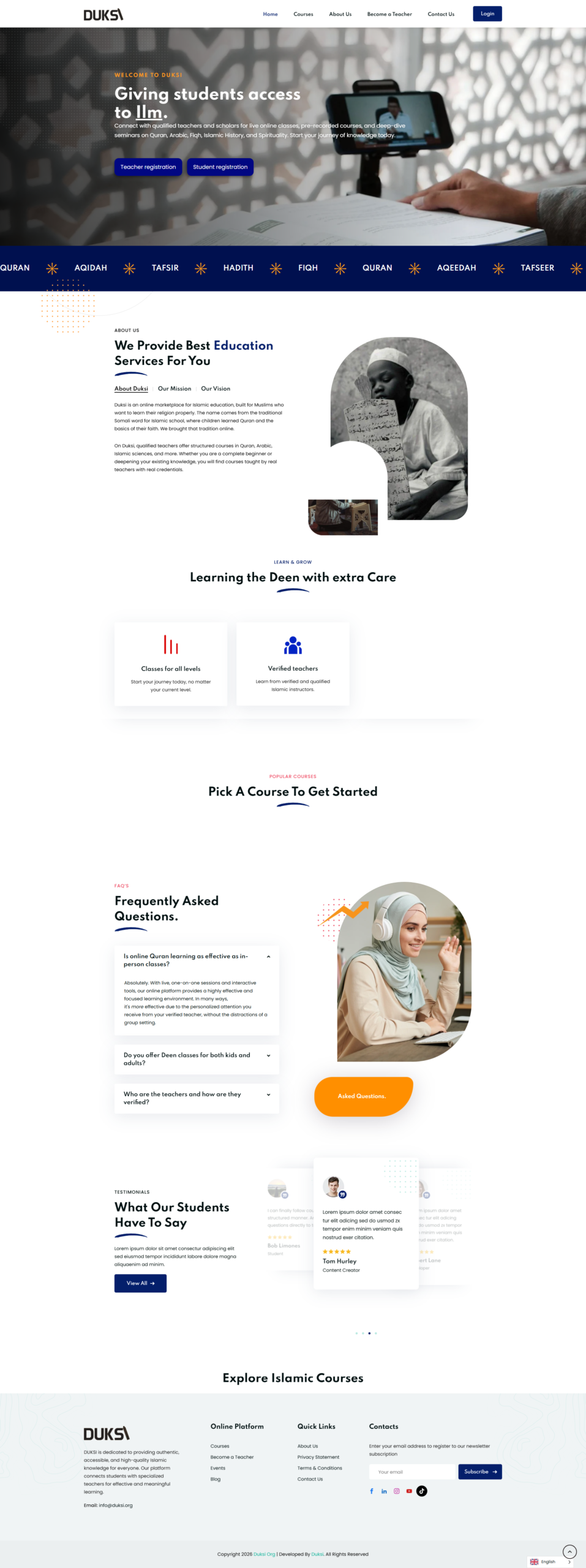 WordPress Website Development for Duksi